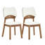 Chaises de salle à manger rembourrées modernes avec structure en bois incurvée-605448563