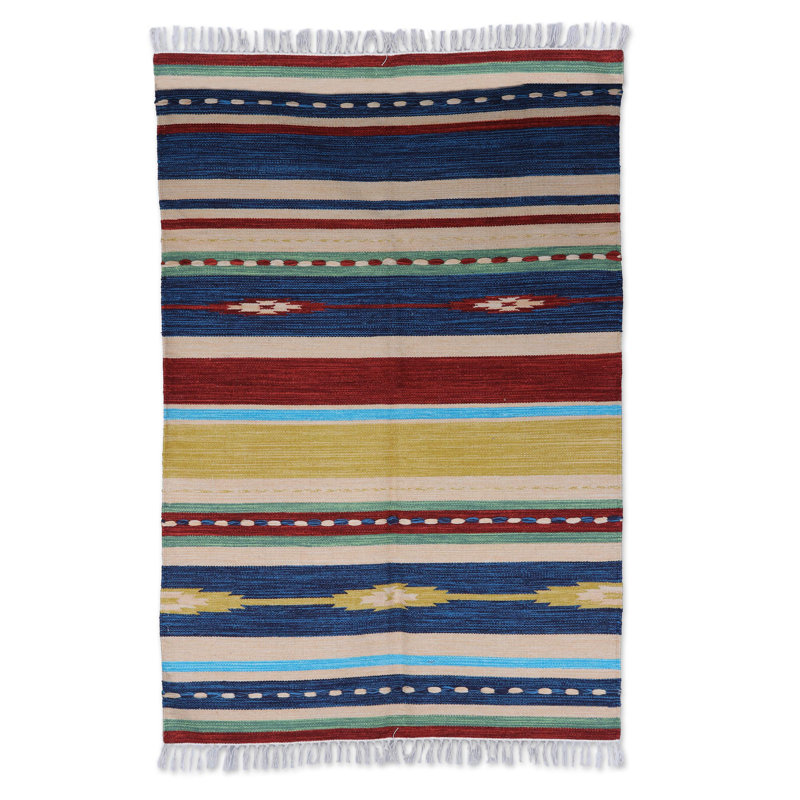 Wool Abstract Indoor Rug