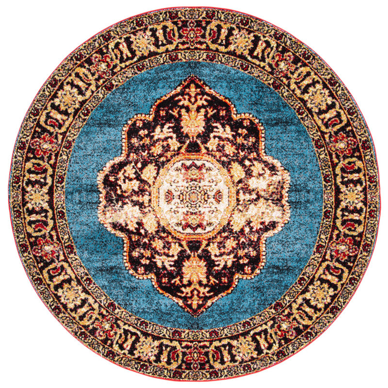 Cassara Performance Oriental Rug, Round 6'7"