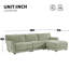 Canapé modulaire modulaire en forme de L, coussin de siège extra large, chargeur USB et de type C, accoudoir pétale, mousse haute densité, repose-pieds à mouvement libre, idéal pour la détente à la maison