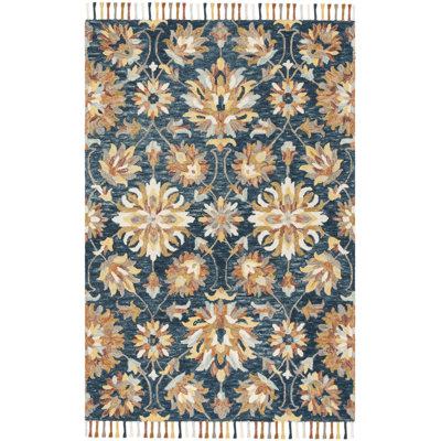Ellin-Ann Hand Tufted Wool Floral Rug