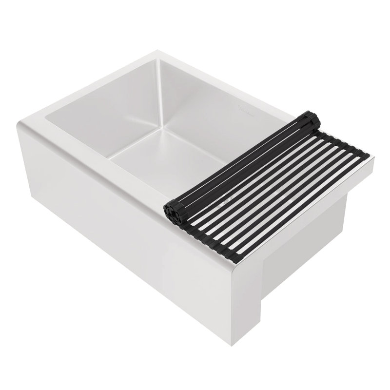 Whitehaus Collection Over-the-sink Rolling Mat/ Sink Grid, Matte Black