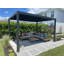 PURPLE LEAF Louvred Pergola 12' x 16' Outdoor Aluminum Pergola with Adjustable Roof for Deck Backyard Garden Grey Hardtop Gazebo-87557119