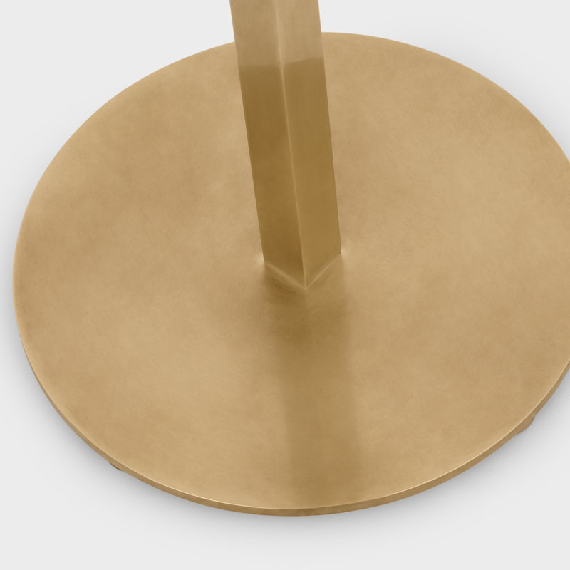 J. Randall Powers Hackney Floor Lamp, Hand-Rubbed Antique Brass, Fabric
