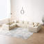 Canapé modulaire en velours côtelé 188 po, 188 po, 4 sièges pour la chambre à coucher, configuration sans tracas, luxe polyvalent, assemblage en forme de L, multifonctionnel-121361685