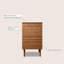 Armoire de salle de bain à 2 tablettes à lattes moderne Aubert Aubert (lavabo non inclus)-93805366