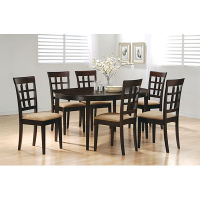 Equan Extension Leaf Dining Table Set Cappuccino