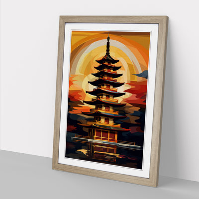 Pagoda Abstract No.2 - Framed Print