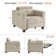 Cabrero Wall-hugger Power Recliner, High Leg Recliner with Adjustable Headrest, Fabric Upholstered