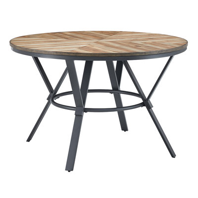 Manthey Faux Wood Round Dining Table