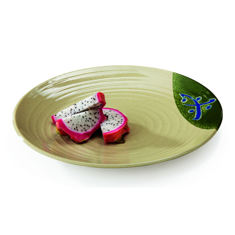 Assiette plate en mélamine tourbillonnante en mélamine de 10,5 po GET 207-10-TD (ensemble de 12)