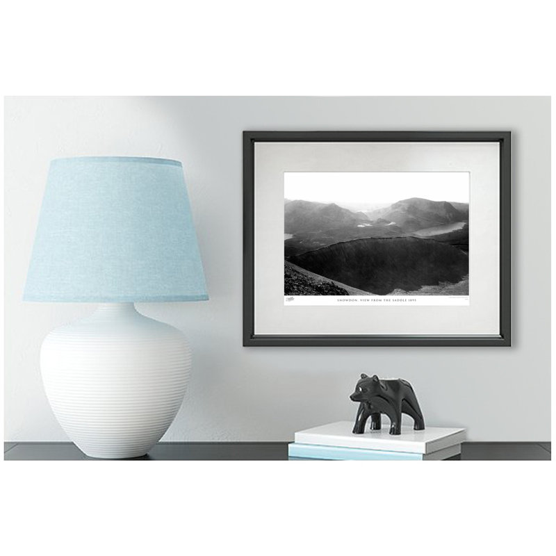 Snowdon, View From The Saddle 1895 by Francis Frith - Single Picture Frame Print, 40cm H x 50cm W x 2.3cm D