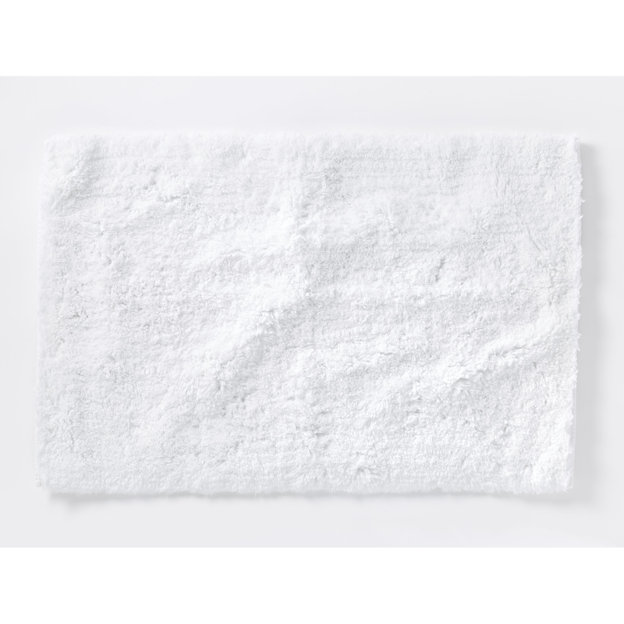 Shag Organic Bath Rug, 36" L x 24" W, Alpine White