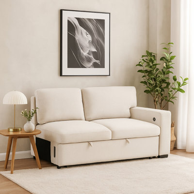 Canapé modulaire sans accoudoirs avec rangement Ompa, Boucle, 52 po