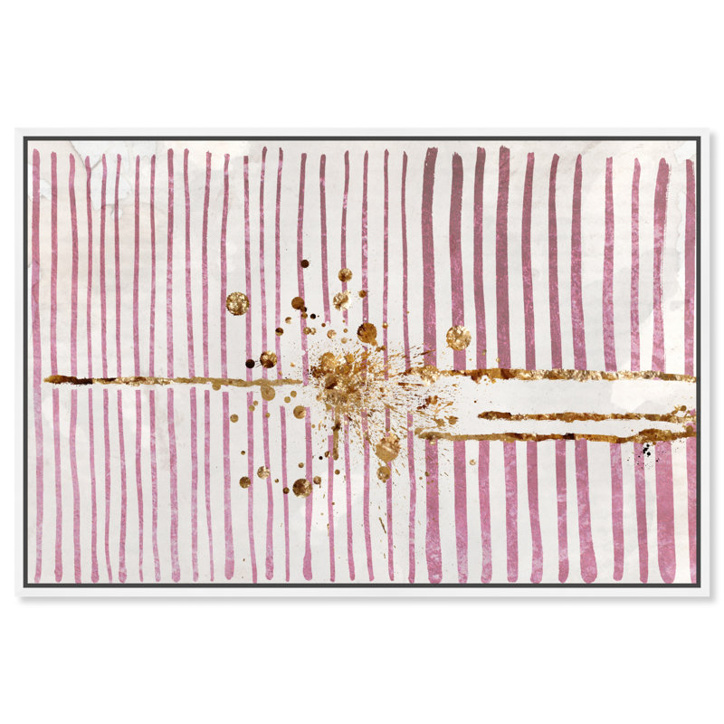 Love Force Field - rose - impression, H 20 po x l 30 po, Cadre blanc