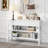 51.18" Console Table With 3 Drawers And Open Storage Shelf-1572181431