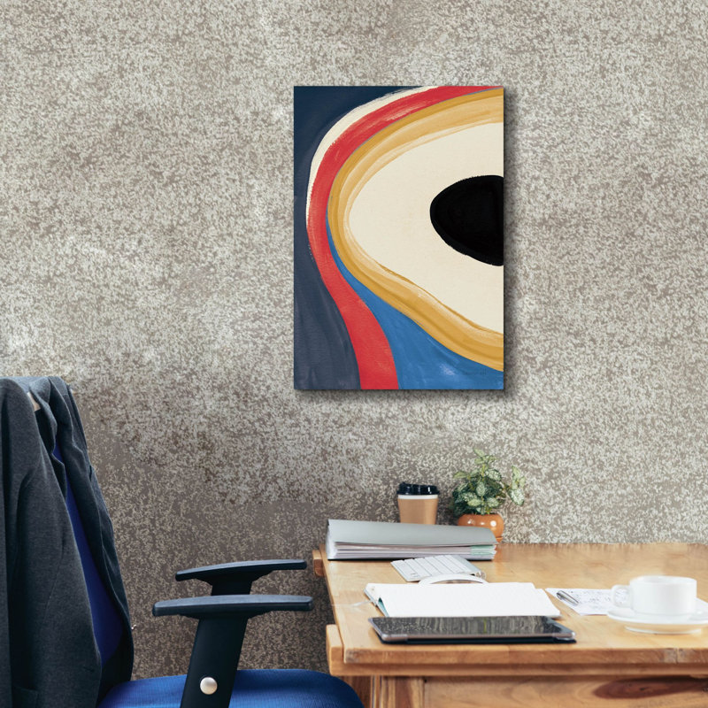 «In The Groove 2 Retro» par Danhui Nai, art mural sur toile, H 26 po x l 18 po