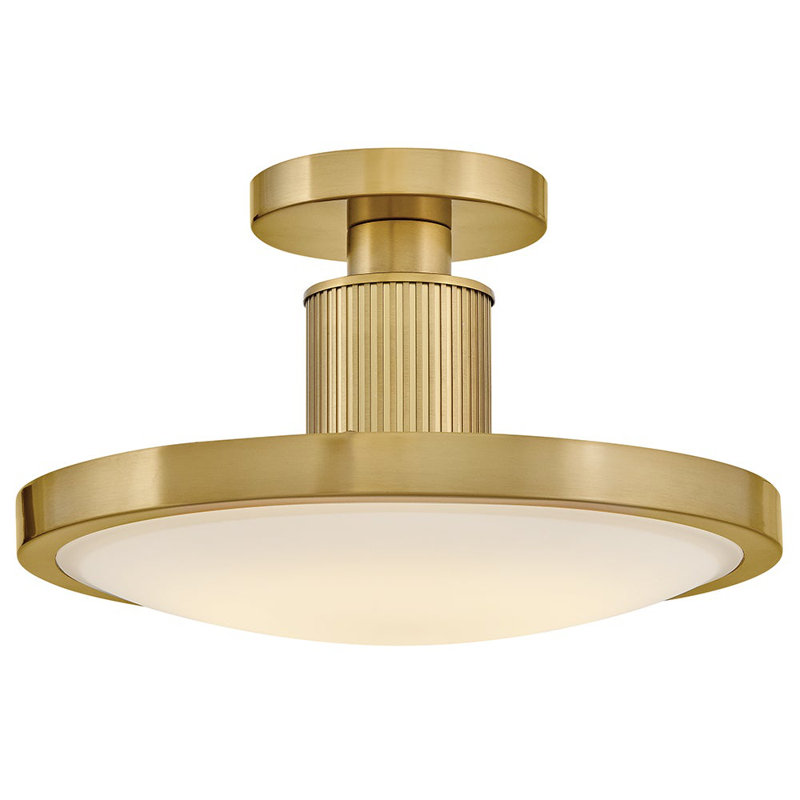 Hinkley Kieran Semi Flush Mount, Lacquered Brass