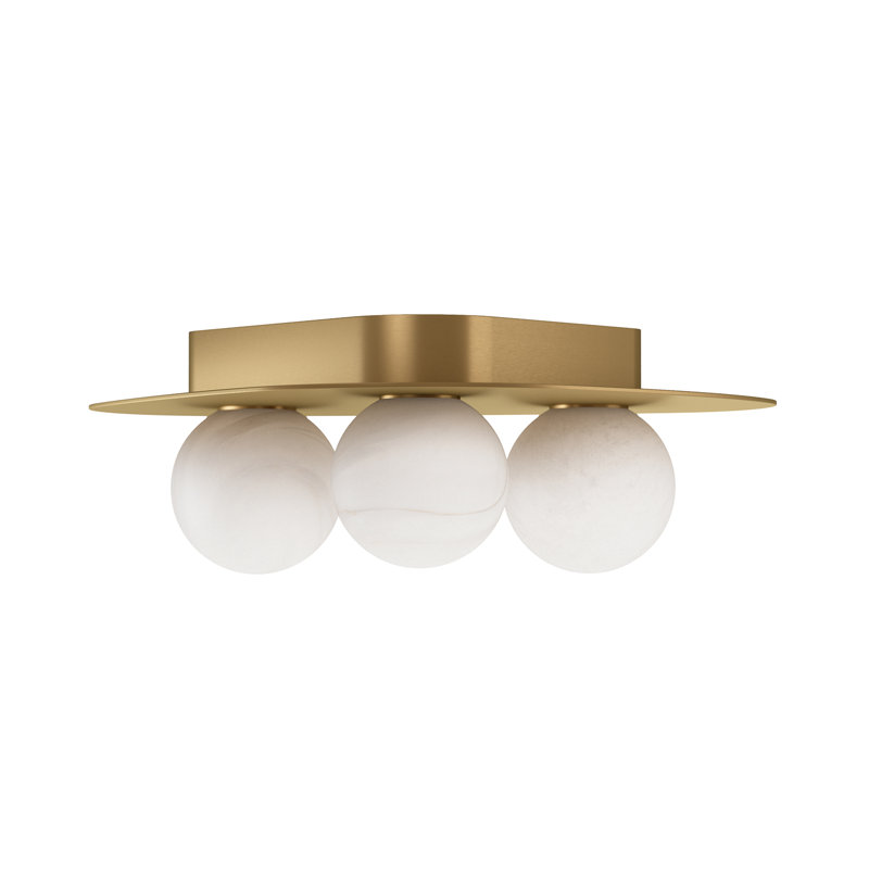 Rhoads Flush Mount (Oil Rubbed Bronze), Natural Brass