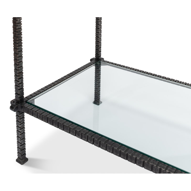 Hand Chased 60'' W Glass Console Table