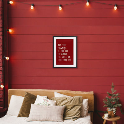 Search The Skies on Christmas Eve Framed Print Under Glass, design by Lux + Me Designs