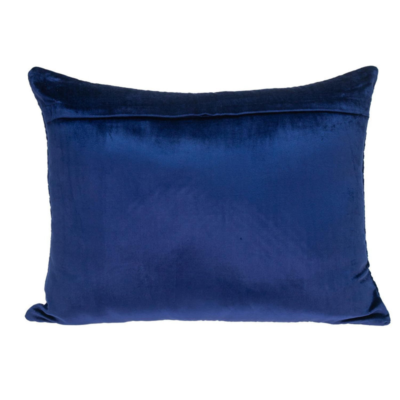 Miki Transitional Blue Lumbar Throw Pillow, Blue