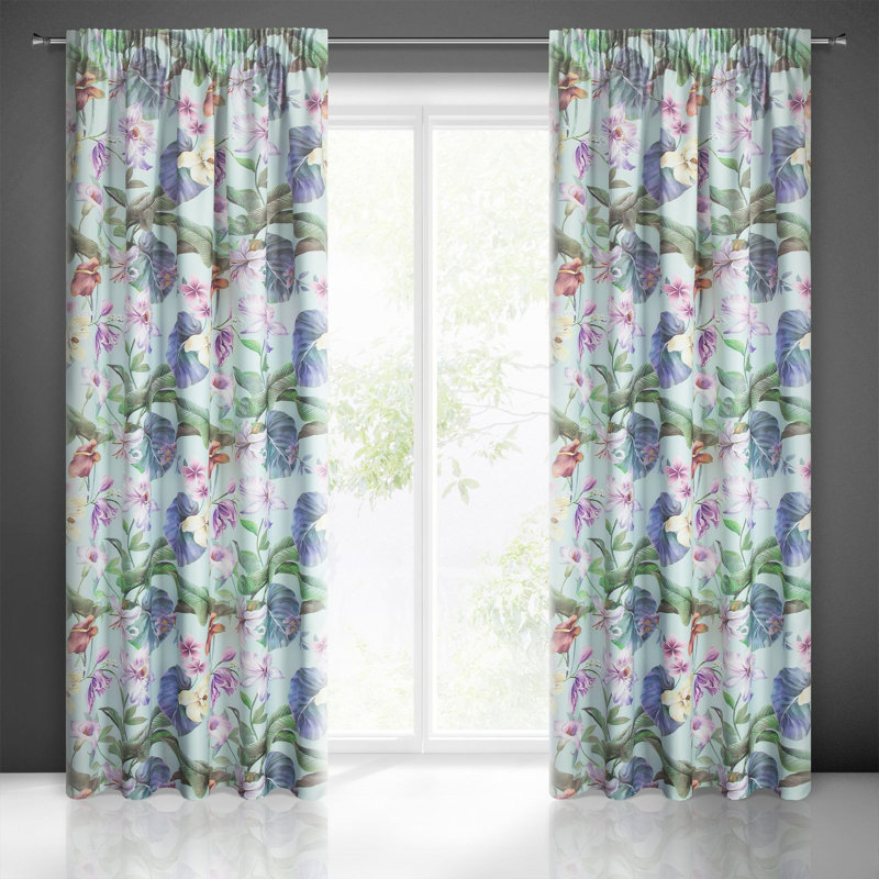 Santaquin Eyelet Semi Sheer Curtain, Violet