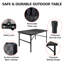Table de camping noire portable, pliante et légère, idéale pour le camping
