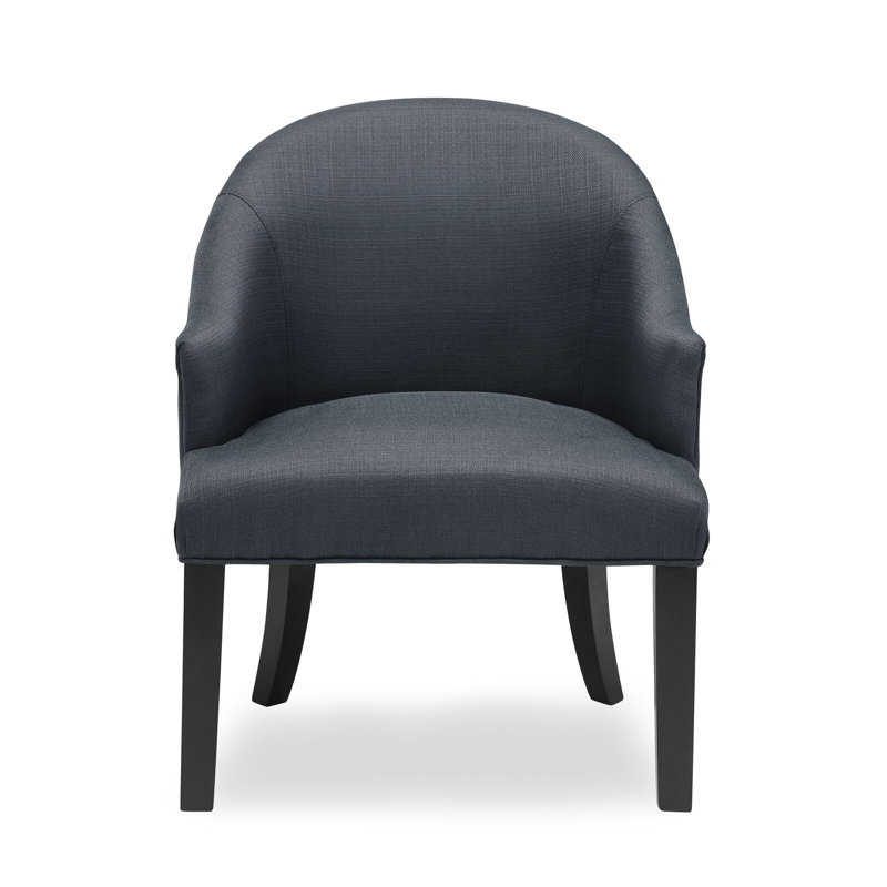 Upholstered Slipper Chair, Charcoal