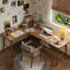 Bureau d'angle en bois massif en forme de L-1000649678-1000649667