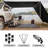 Mr.Garden Sunbrella Black Cover Retractable Patio Awning-72848247