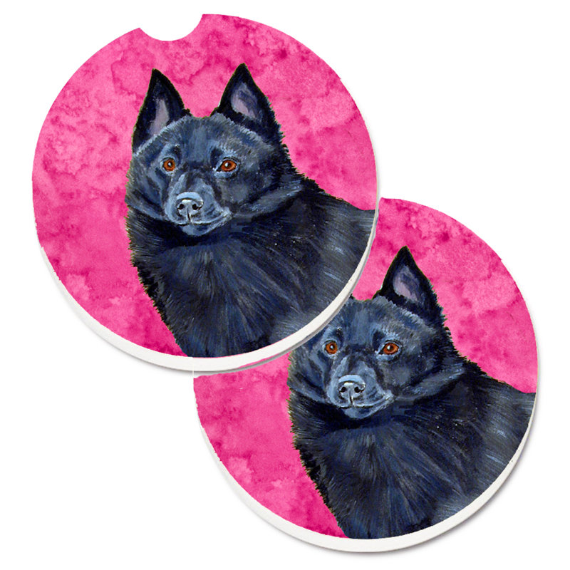 Sous-verre barbu collie voiture, Schipperke