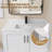 30 In. W Cultured Marble Vanity Backsplash Bathroom Countertop Splash Guard In Carrara White