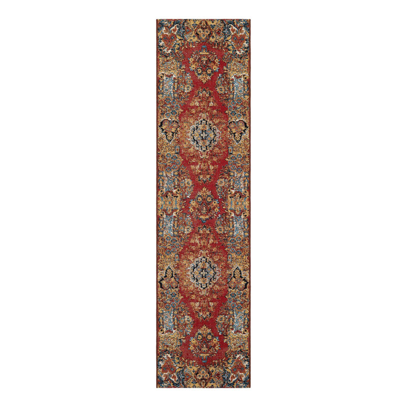 Indoor/Outdoor Traditional Area Rug, Runner 2' x 8'