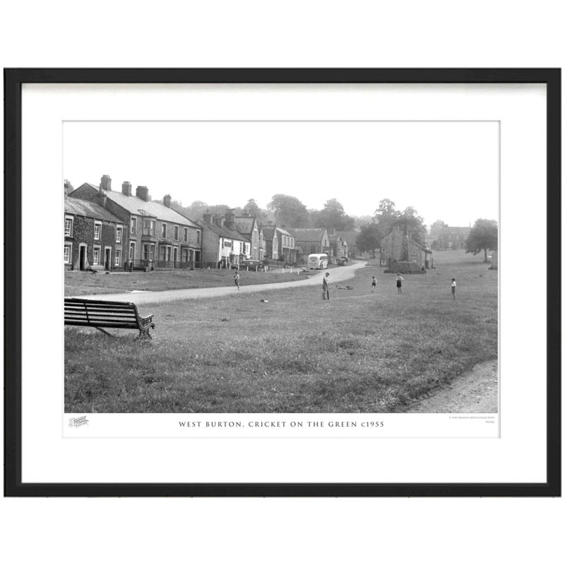 West Burton, Cricket On The Green C1955 by Francis Frith - Single Picture Frame Print, 60cm H x 80cm W x 2.3cm D