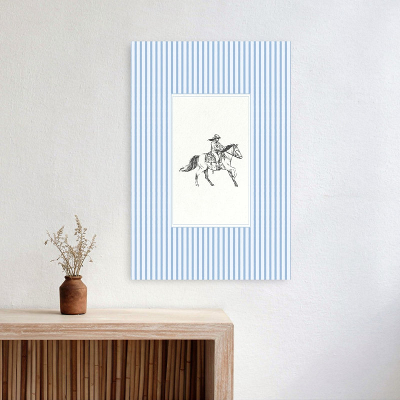 Western Rider Gallop, rétro, reproduction d'art murale cheval rétro, H 24 po x l 16 po