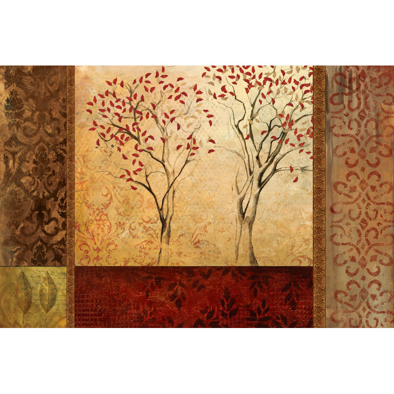 Transitional Tree Duo - Wrapped Canvas Print, 30cm H x 46cm W x 3.8cm D
