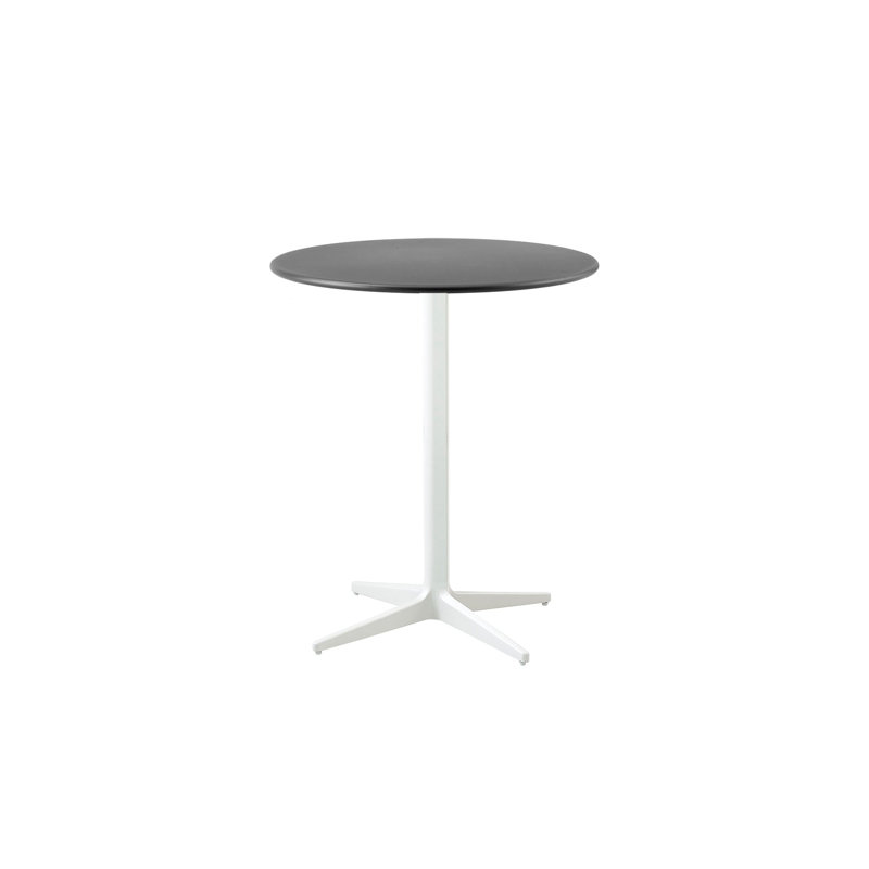 Drop Outdoor Round Coffee Table, Lava Gray, 29.6" W x 29.6" L x 29.4" H, White