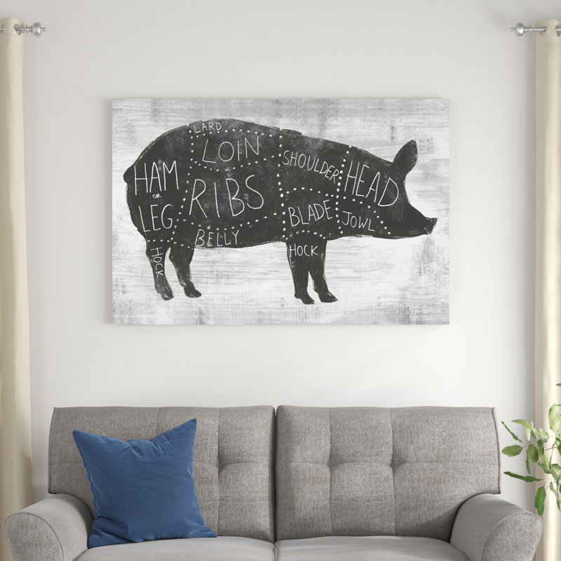 Farmhouse Butcher I, H 32 po x l 48 po x P 1,25 po