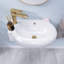 Petit lavabo de salle de bain mural en céramique l 16,94 po x P 11,25 po avec lavabo vasque flottant blanc avec trou pour robinet gauche