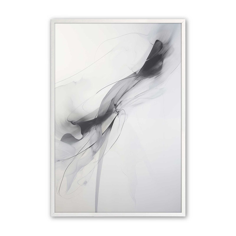 Ethereal Smoke Dance III Print, Opaque White Framed, 17" H x 13" W