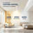  52-inch Modern Ceiling Fan with Light, 3 Solid Wood Blades, DC Motor, 6 Speeds, Downrod Mount for Bedroom, Living Room-1336089349-1336089355