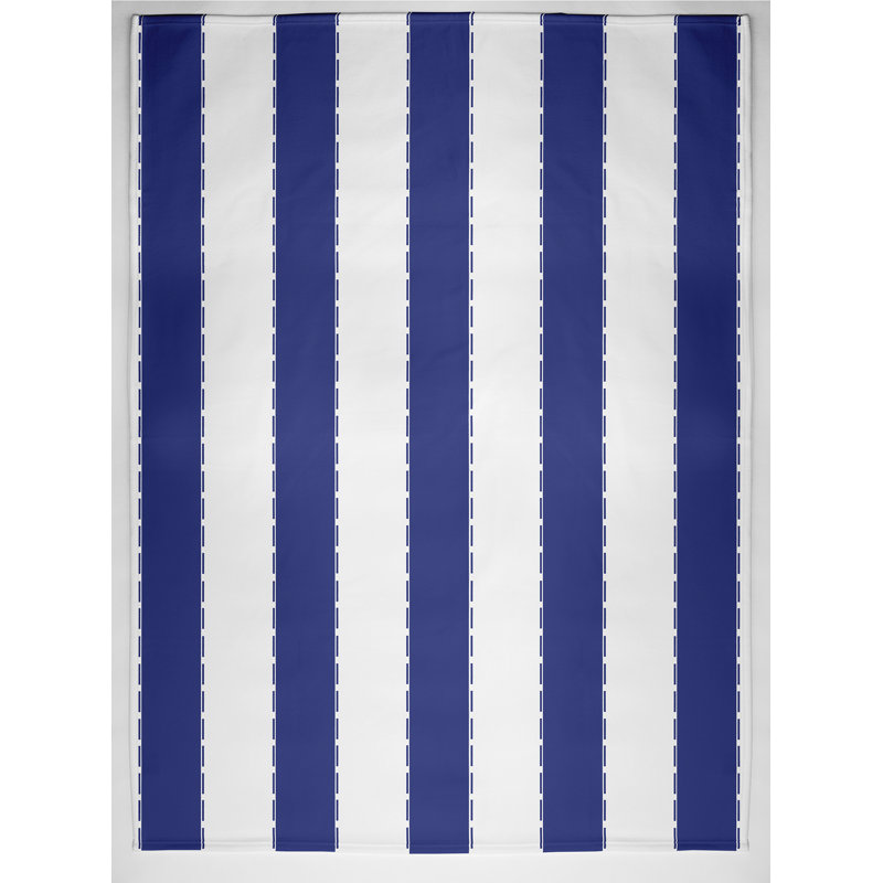 Jeté en molleton Stitch in Time Stripes, L 60 po x l 50 po, Suède bleu (bleu royal)