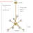 Virnit 8-Light Gold Sputnik Chandelier with Faceted Glass Shades