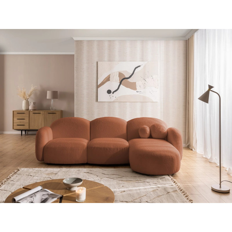 Nuvola Sectional, Right-Hand Facing, Terracotta