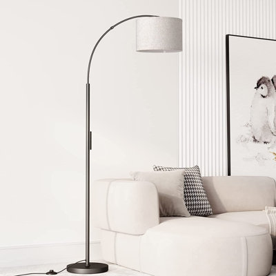 Merick 75" Arched Floor Lamp with Remote Control
