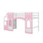 Twin Size Loft Bed With Window And Storage Staircase-1327474283