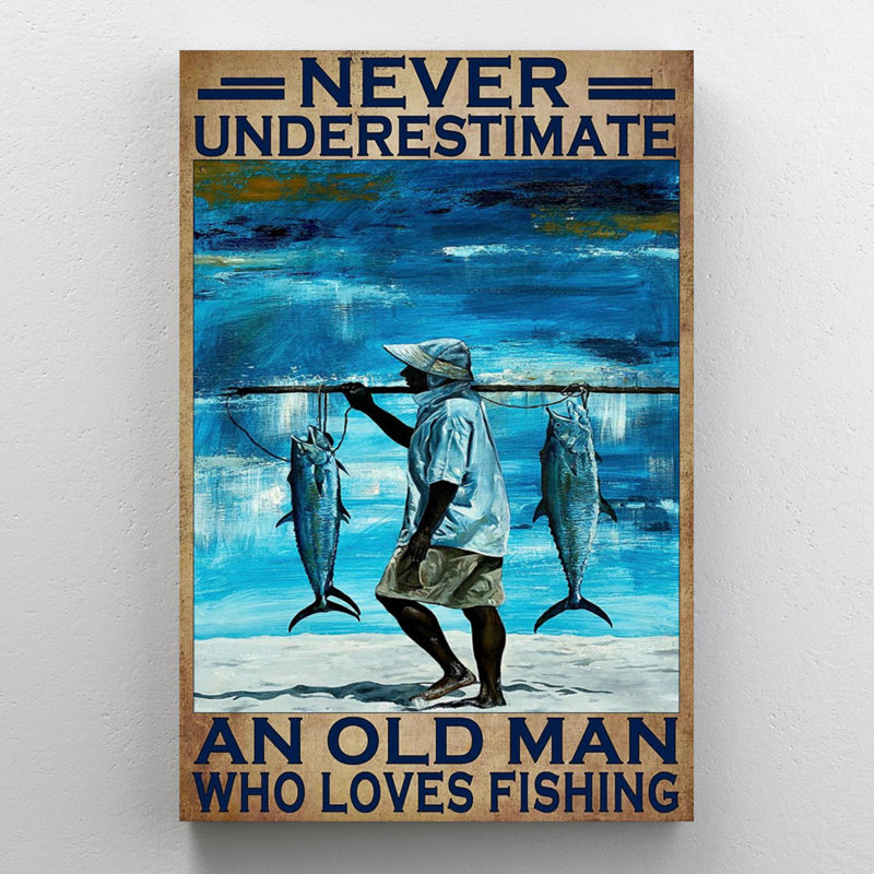 An Old Man With A Ball - Reproduction d'art graphique sur toile tendue 1 pièce, H 14 po x l 11 po x P 1,25 po