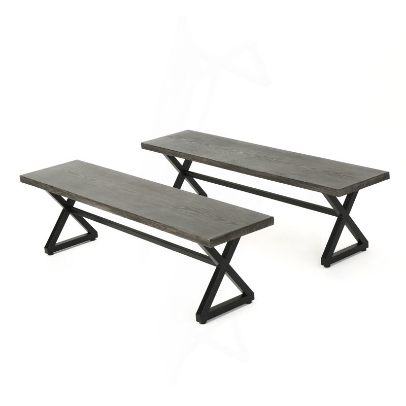 Bancs d'extérieur en aluminium avec structure en acier