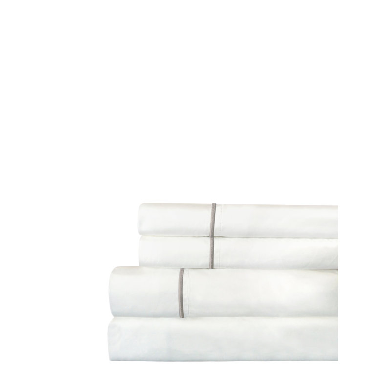 Benin Sheet Set, Cal.King Sheet Set + Fitted Sheet + 2 Pillowcases, Gray